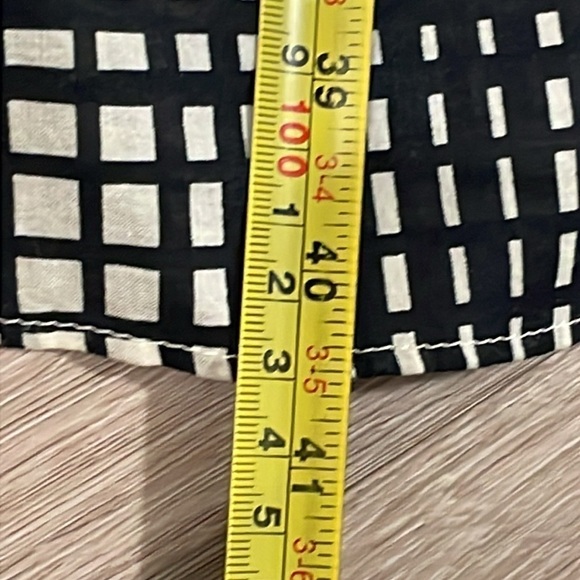 Nautica Women’s Mini Dress Size 4 Flirty Cotton Black Striped Checkered - Picture 9 of 13